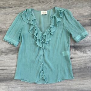 Sezane Alyna Shirt Vert D'eau - Size 34